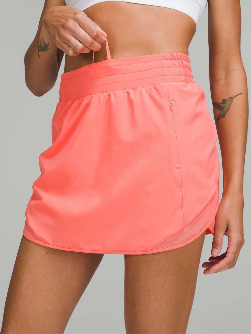 Lululemon Hotty Hot High-Rise Skirt *Long Raspberry Cream Pink Peach Size 4